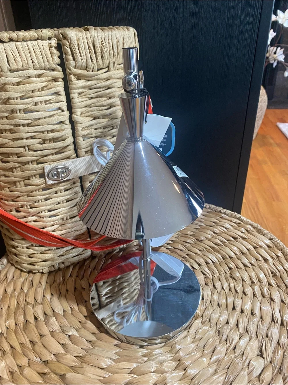 Today only price! NWT Threshold Chrome Silver Candle Warmer Lamp